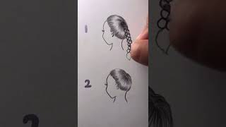 How to draw hair amp which one is betterYouTube short video [upl. by Oatis876]