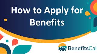 BenefitsCal How to apply for benefits [upl. by Atenik]