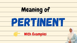 Daily vocabulary  Pertinent Meaning  Vocabgram [upl. by Rozalie]