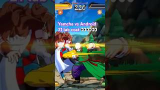 yamcha vs andriod21labcoat dark matter attack versus yamcha spirit ball dragonball supersaiyan [upl. by Oidale]