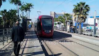 Casablancas local trams Morocco [upl. by Sukramed676]