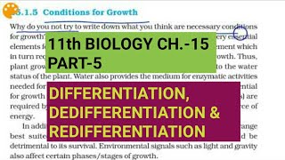 Class 11 BiologyCh15 Part5Differentiationde amp redifferentiationStudy with Farru [upl. by Nyletac]