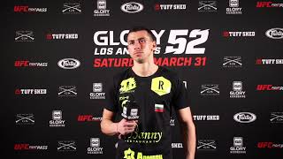 GLORY 52 Postfight Stoyan Koprlivenski [upl. by Rehpotsyrk334]