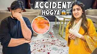 IQRA KA BHT BURA ACCIDENT HOGYA 😱  Khoon Sy Living Room Bhar Gya 🤯  Stitches Lgany Par Gaye 🤕 [upl. by Sheri]