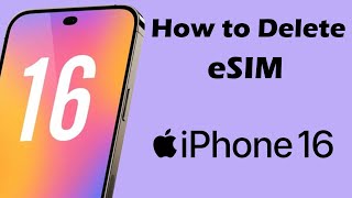 How to delete eSIM from iPhone 16 [upl. by Siuol]