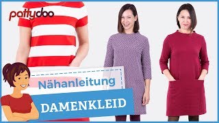 Nähanleitung ALinienKleid  Ein schnell genähtes klassisches Damenkleid [upl. by Uase]