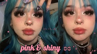 pink amp shiny dolly summer makeup ⋆˚✿˖° cruelty free [upl. by Swagerty620]