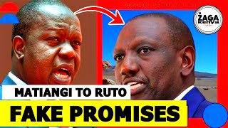 🔥MATIANGI ON RUTO TUMECHOKA NA FAKE PROMISES [upl. by Brownley]