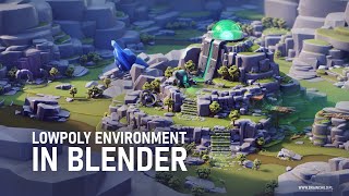 3D Modeling amp Rendering  LOWPOLY ENVIRONMENT in BLENDER [upl. by Perr]