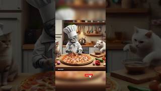 The cat carries pizza🙀shorts cat kucing cute kucinglucu catlover kitten cartoon funny [upl. by Salisbarry]