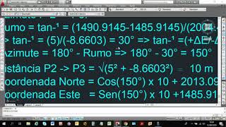 Rumo Azimute e Coordenadas [upl. by Steck]