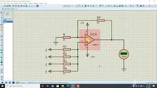 Summing Amplifier using Operational Amplifier with simulation Proteus [upl. by Sammie]