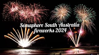 New Year 2024  Semaphore South Australia Midnight fireworks [upl. by Pablo]