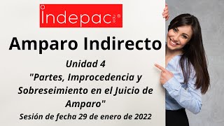 4 Amparo IndirectoPartes Improcedencia y Sobreseimiento en el Juicio de Amparo [upl. by Llarret]