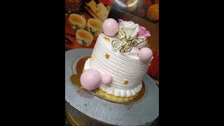 Chocolate cake designchocolate cake artificial rose decoration [upl. by Adnilem]