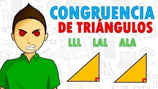 CRITERIOS DE CONGRUENCIA DE TRIÁNGULOS Super facil [upl. by Farly795]