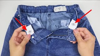 🪡 Quick Tips and Tricks to Tighten Jeans Waist Without sewing machine [upl. by Attesoj]