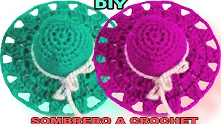 Pasos BASICOS para tejer SOMBREROS a Crochet [upl. by Alphard]