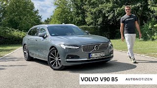 Volvo V90 B5 MildHybrid Modelljahr 2021 Review Test Fahrbericht [upl. by Pax802]