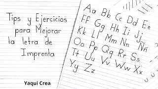 Ejercicios para mejorar la LETRA de MOLDE o Letra de Imprenta 📝  Aprende a mejorar tu letra [upl. by Nanoc]