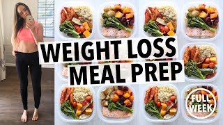 WEIGHT LOSS MEAL PREP FOR WOMEN 1 WEEK IN 1 HOUR [upl. by Greeson]