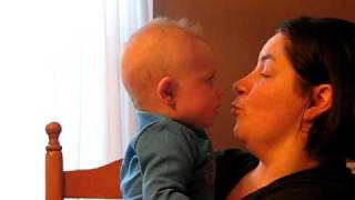 James kissing Mommy  5 mo [upl. by Nybbor]