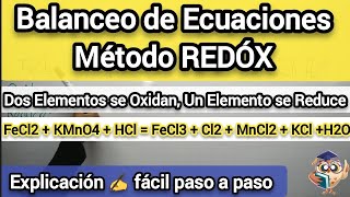 Balanceo de EcuacionesMétodo REDÓXDos elementos se oxidan reaccionesquimicas [upl. by Sidell]