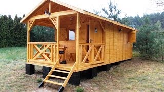 How to build a wooden cottage in 4 hours [upl. by Malha]