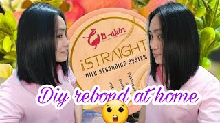 diyrebondAtHome ByGskin Istraight Milk Rebonding system [upl. by Mossolb]