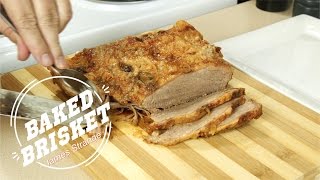 Fork Tender Oven Brisket Recipe Cooked Indoors English Closed Captions [upl. by Leyameg]