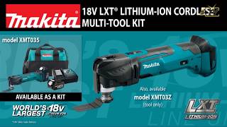 Makita 18V LXT Lithium Ion Cordless Multi Tool XMT035 [upl. by Matusow247]