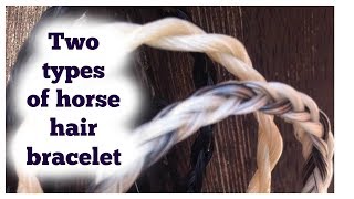 DIY Horsehair bracelet tutorial with beads [upl. by Presber]