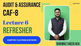 CAF 8 Refresher Lecture 6  Audit amp Assurance  Substantive Procedures  Analytical Procedures  CA [upl. by Eadmund]