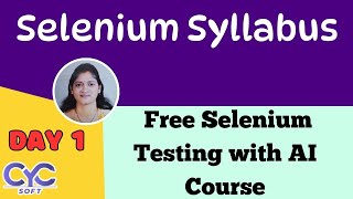 Selenium Syllabus  Free Selenium Testing Course  Free Selenium Classes Online  CYCSOFT [upl. by Ketty]