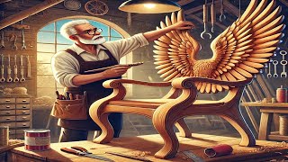 A 70  Year  Old Woodworker’s Vision Eagle Wings Become a Beautiful Chair  Woodworking Projects [upl. by Lesly740]