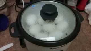 Hard quotBoiledquot Eggs in a Rice Cooker [upl. by Iffar]