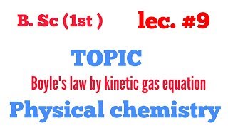 Boyles law from kinetic gas equation  Boyles Law derivation [upl. by Arley]