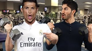 TRAINING WITH FOOTBALLERS Ft Ronaldo Messi Balotelli Robben  Footy Friends [upl. by Viafore]