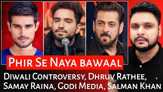 Diwali Controversy  Dhruv Rathee  Samay Raina  Godi Media Latest  Salman Khan  Mr Reaction Wala [upl. by Kaiser]