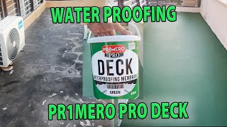 Roofdeck Water Proofing using Primero Pro [upl. by Etnovahs]