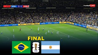 BRAZIL vs ARGENTINA  FIFA World Cup 2026™ Final  Full Match Messi vs Vinicius Jr  Realistic PES [upl. by Ledah]