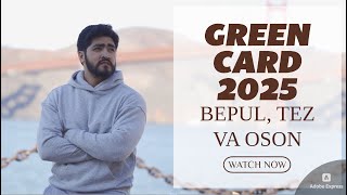 GREEN CARD 2025 TEZ XATOSIZ ANKETA TOLDIRISH DVLOTTERY 2025 REGISTRATION [upl. by Irtimed]