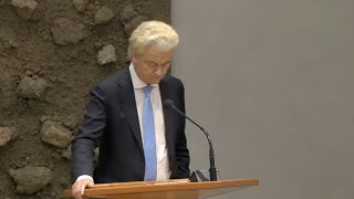 Inbreng Geert Wilders tijdens het debat over de regeringsverklaring tweede termijn [upl. by Eerehc]