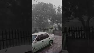 Raining with Heavy Hailstorm Hits Germiston 5Jan2024  Germiston Gauteng South Africa hailstorm [upl. by Yhcir]