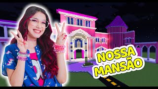 CONSTRUÍMOS UMA MANSÃO ROSA DOS SONHOS NA CIDADE PANDA NO MINECRAFT  Luluca [upl. by Komarek]