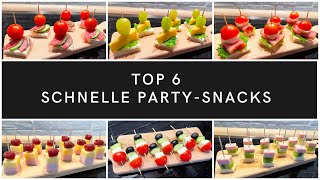 TOP 6 Schnelle PartySnacks Leckere Fingerfood für Partys und Buffet in 5 Minuten 3 [upl. by Anatnom]