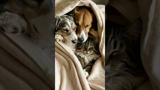 Cuddly cat and dog have a day of pampering cat dogactivities [upl. by Sivie375]