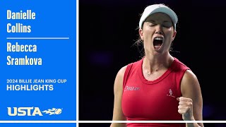 Danielle Collins vs Rebecca Sramkova  USA vs Slovakia  2024 Billie Jean King Cup [upl. by Ataga992]