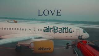 Deicing airBaltic aircraft Airbus A220 LOVE WHAT YOU DO [upl. by Netram]