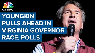 Polls in Virginia governors race show Glenn Youngkin pulling ahead [upl. by Lebiralc]